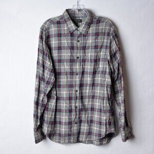 Banana Republic Mens Large Plaid Button Up Lightweight Flannel Casual Shirt
